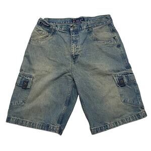 Bugle Boy Men's 90s Y2K Jean Shorts Size 36 Vintage Denim Cargo Jorts